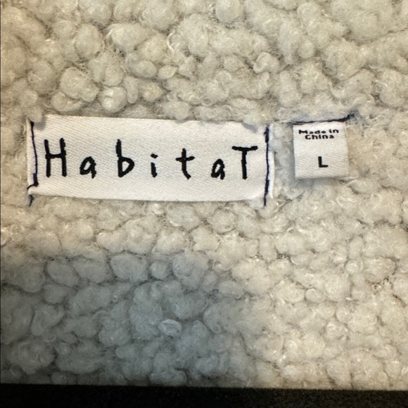 Habitat Navy Teddy Bear Sherpa Lined Jacket Coat Womens L Warm Winter cozy Soft - Picture 7 of 13